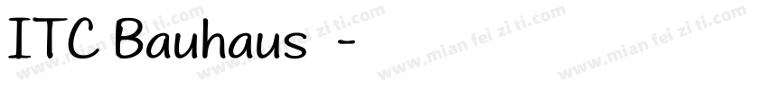ITC Bauhaus字体字体转换